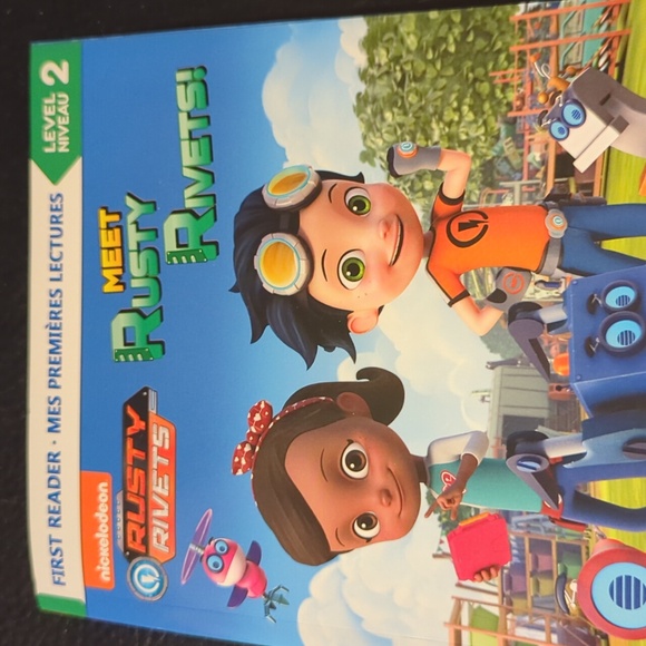 🍓 4/$20 Rusty Rivets First Reader Level 2 book with stickers - Picture 3 of 9